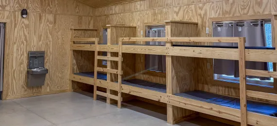 An image of the bunks in Cabin 9.