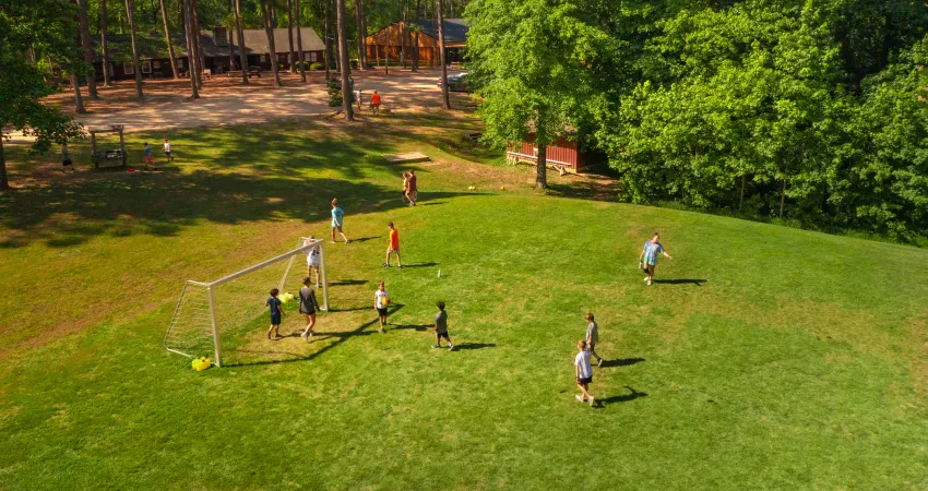 Soccer game at Camp Kanata